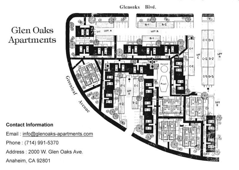Site Map Glen Oaks Apartments